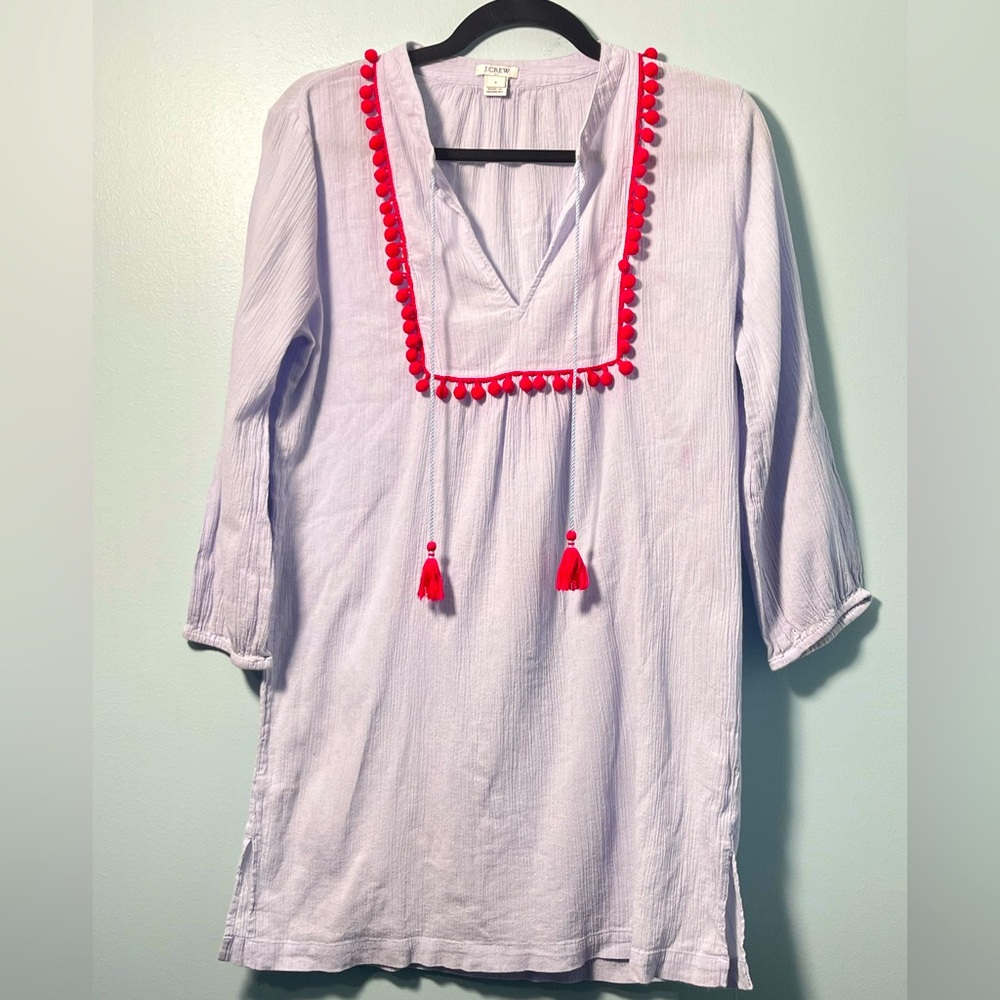 • J.Crew Pink Tassel Swim Cover-Up